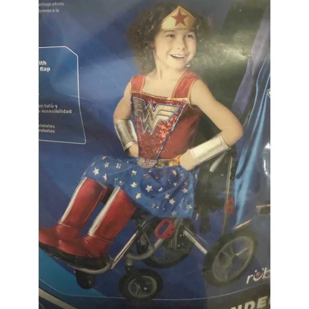 wonder woman wheelchair friendly halloween costume NWT‎ girls 6-6x